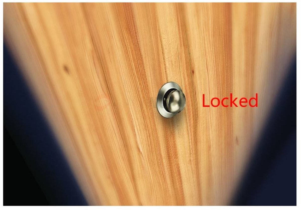 5-Piece Push Button Lock - Push Button for Motorhome - Door Lock - Locking Button for Shutter Door - For V1188-MS-313-0997
