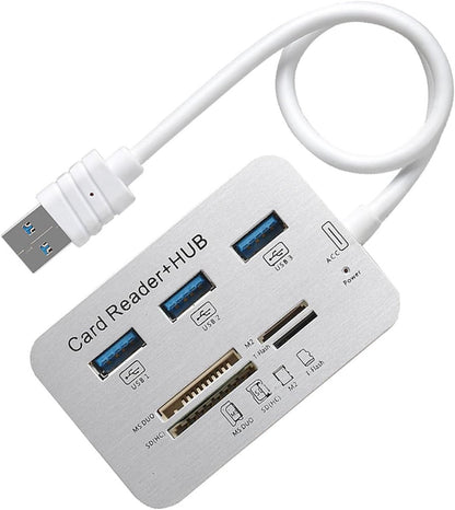 USB 3.0 Hub with 3-Port Splitter and Memory Card Reader - SD/TF/Micro SD Card Reader - USB 3.0 Hub V1188-MS-313-0998