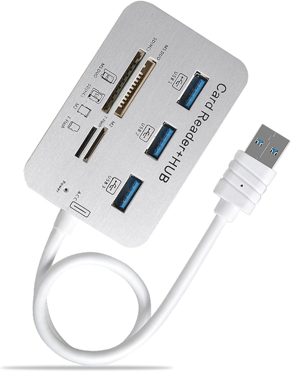 USB 3.0 Hub with 3-Port Splitter and Memory Card Reader - SD/TF/Micro SD Card Reader - USB 3.0 Hub V1188-MS-313-0998