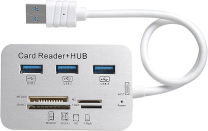 USB 3.0 Hub with 3-Port Splitter and Memory Card Reader - SD/TF/Micro SD Card Reader - USB 3.0 Hub V1188-MS-313-0998