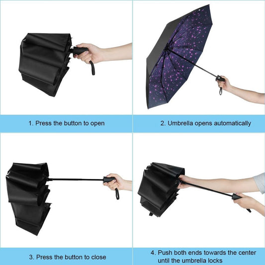 8-rib windproof travel umbrella, automatic folding travel umbrella, windproof umbrella with automatic opening V1188-MS-313-1001