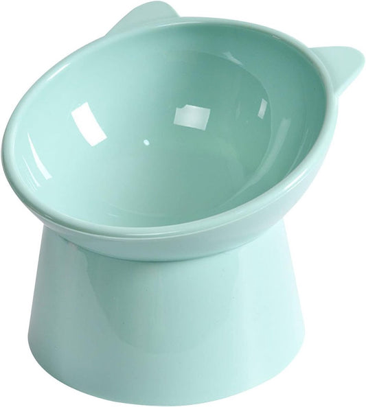 Cat bowl - Feeders - Tilting bowl - Anti-vomiting - Angled design - Blue - Perfect for cats - Indoor use - V1188-MS-313-1011