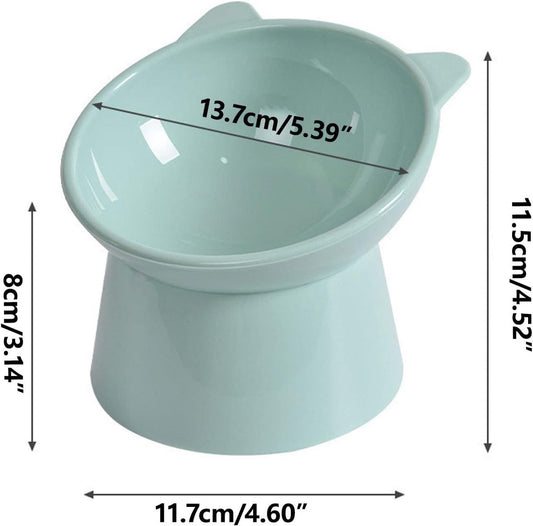 Cat bowl - Feeders - Tilting bowl - Anti-vomiting - Angled design - Blue - Perfect for cats - Indoor use - V1188-MS-313-1011