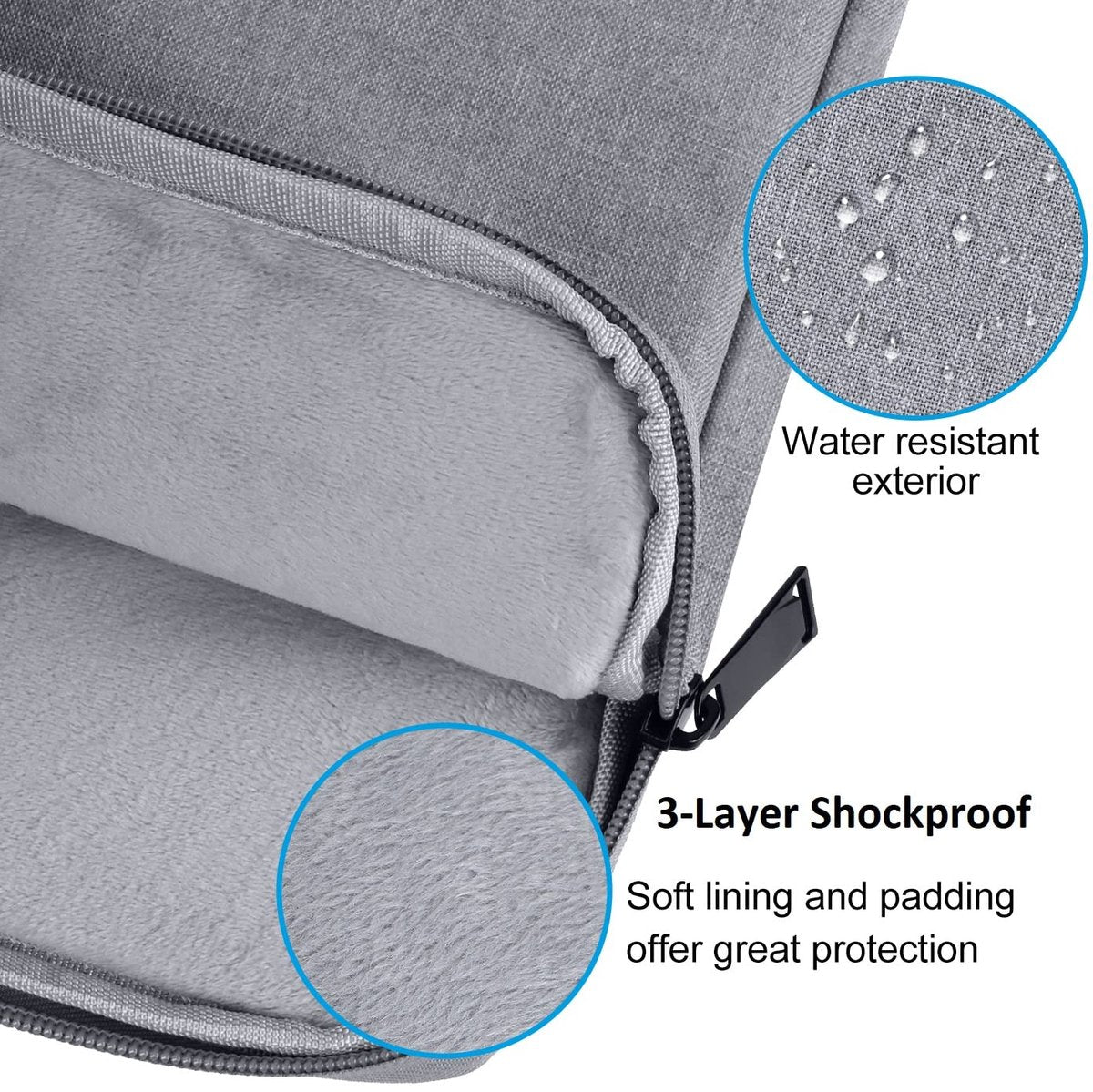 15.6-inch Laptop Sleeve - Protective Case - Laptop Storage Bag - Shockproof - Scratch-resistant - V1188-MS-313-1015