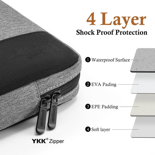 15.6-inch Laptop Sleeve - Shockproof, Scratch-resistant, and Splash-proof - Includes an Extra Storage V1188-MS-313-1017
