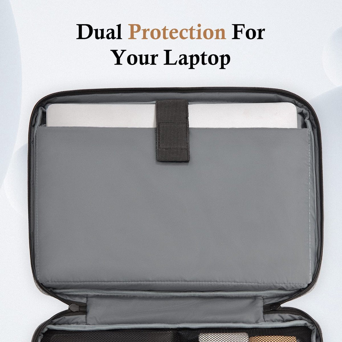 15.6-inch Laptop Sleeve - Shockproof, Scratch-resistant, and Splash-proof - Includes an Extra Storage V1188-MS-313-1017