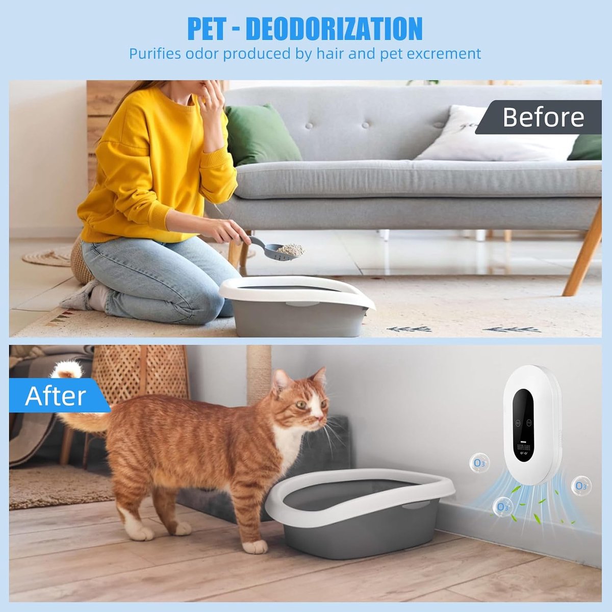 Air purifier - Plug-in negative ion air purifier - LED display - Negative ion air purifier - Home air V1188-MS-313-1019
