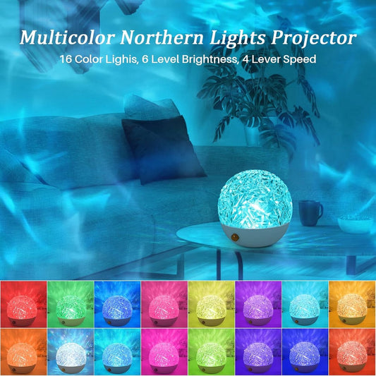 Projector - Starry Sky Projector - Starry Sky Lamp - 16 Color LED - Wave Lamp - Decorative Projector - With V1188-MS-313-1023