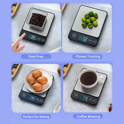 Precision scale - Digital kitchen scale - Barista scale - Professional food scale with a 10 kg weighing V1188-MS-313-1026
