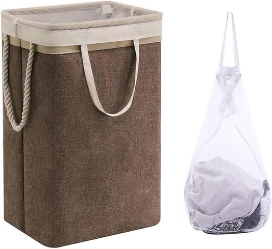 Collapsible laundry basket with lid, leak-proof and foldable bin, with removable bag, large capacity, storage V1188-MS-313-1036