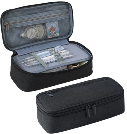 Large capacity pencil case, suitable for teenagers and adults, attractive black pencil case, unisex pencil V1188-MS-313-1045