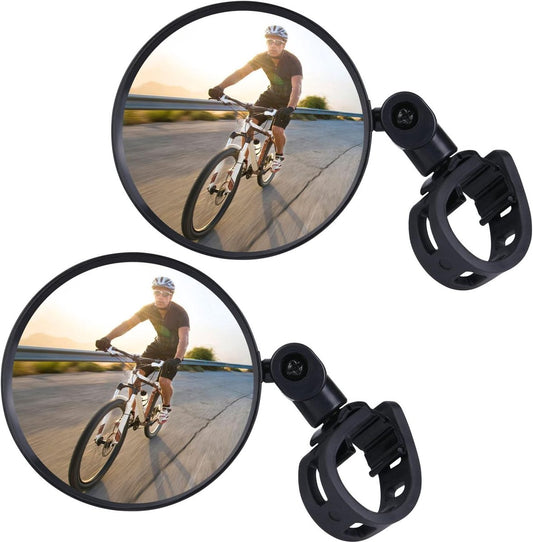 Bicycle mirror - 2 adjustable and 360 degrees rotating wide-angle mirrors - HD nylon resin mirrors - For V1188-MS-313-1046