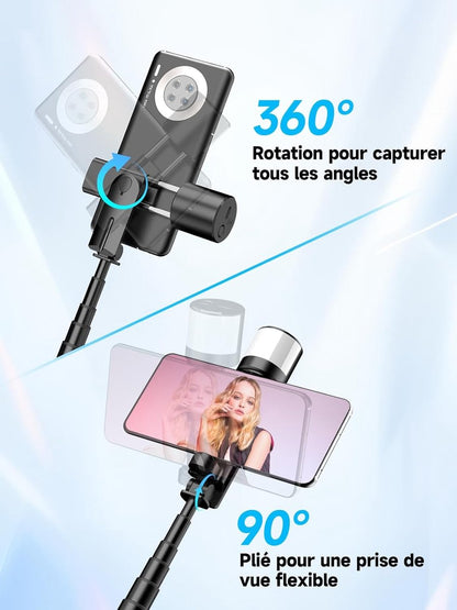 Selfie stick - Phone tripod - Tripod with auxiliary light - Mobile phone holder - With lighting function - V1188-MS-313-1051