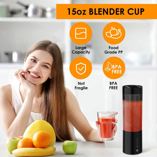 Portable Blender - Blender - Mini Blender - On-the-Go Blender - Mini Juicer - Smoothie Maker - 450 ml - For V1188-MS-313-1056