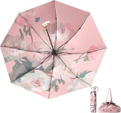 Umbrella - Mini folding umbrella - Waterproof, portable - Compact for travel - With storage bag - UV V1188-MS-313-1063