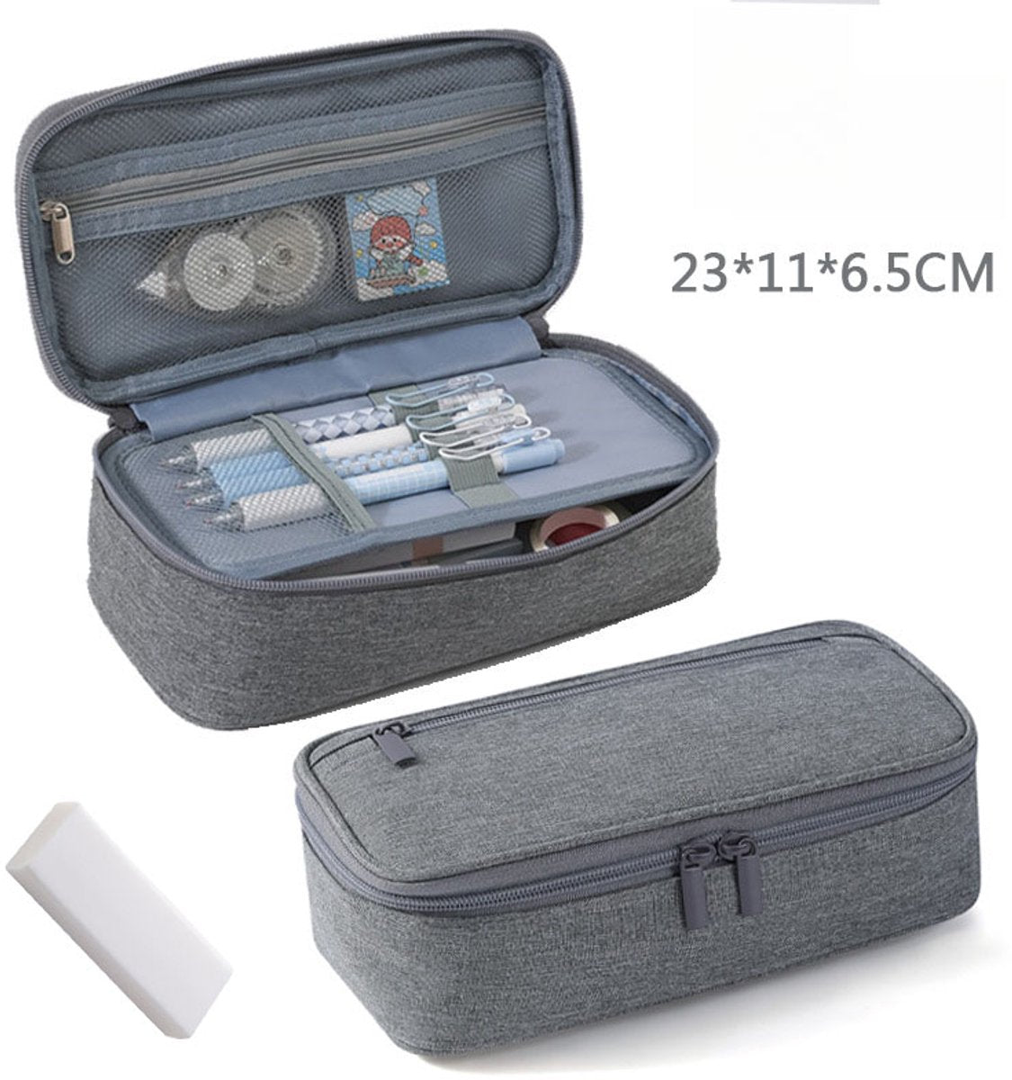 Large capacity pencil case, storage case, high-value, large capacity pencil case, stationery storage, makeup V1188-MS-313-1068