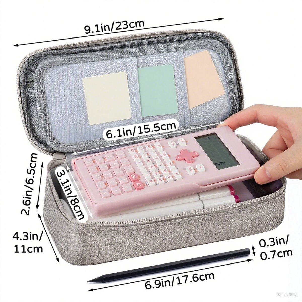 Large capacity pencil case, storage case, high-value, large capacity pencil case, stationery storage, makeup V1188-MS-313-1068