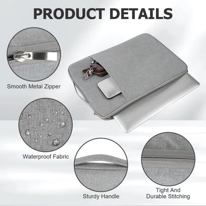 15.6-inch Laptop Sleeve - Grijs - Waterproof - Shockproof - Scratch-resistant - Splash-proof - Laptop Sleeve V1188-MS-313-1069