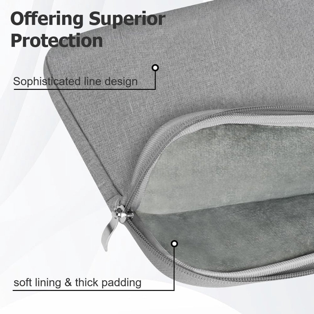 15.6-inch Laptop Sleeve - Grijs - Waterproof - Shockproof - Scratch-resistant - Splash-proof - Laptop Sleeve V1188-MS-313-1069