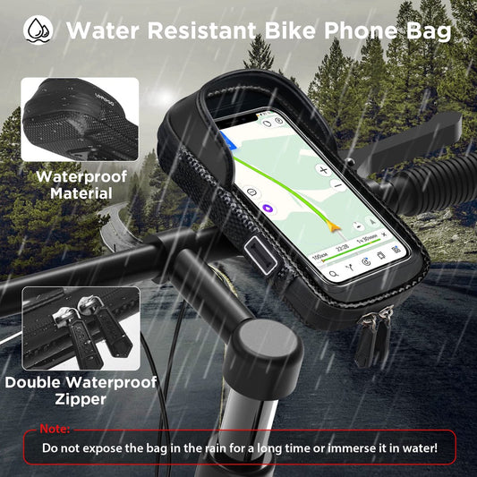 Bicycle phone mount - Mobile phone holder - Waterproof bicycle phone mount - With rotation - Universal V1188-MS-313-1073