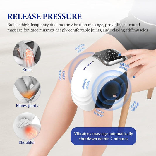 Rechargeable cordless knee massager - LED screen - For swollen and painful joints - 3 intensity levels - V1188-MS-313-1074