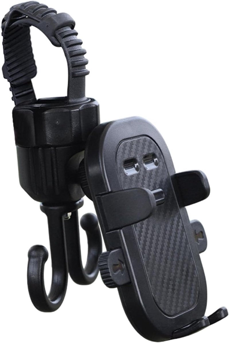 Phone holder for bicycle, stroller, portable stroller hanger, 2-in-1 shopping trolley hook, shopping bag V1188-MS-313-1081