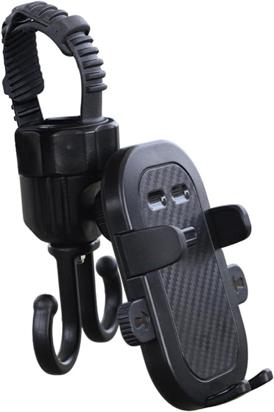 Phone holder for bicycle, stroller, portable stroller hanger, 2-in-1 shopping trolley hook, shopping bag V1188-MS-313-1081
