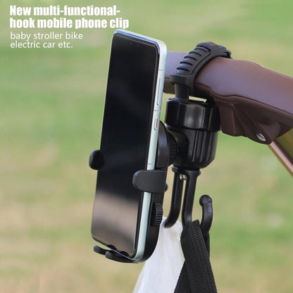 Phone holder for bicycle, stroller, portable stroller hanger, 2-in-1 shopping trolley hook, shopping bag V1188-MS-313-1081