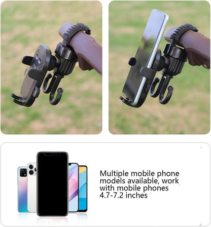 Phone holder for bicycle, stroller, portable stroller hanger, 2-in-1 shopping trolley hook, shopping bag V1188-MS-313-1081