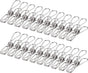 100 Stainless Steel Clothes Pegs, 60mm, Unbreakable Clips, Portable, Rustproof, 6cm Clips V1188-MS-313-1086