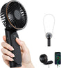 Handheld Fan - Mini Portable Fan - Rechargeable - Power Bank - 6 Settings - Black V1188-MS-313-1090