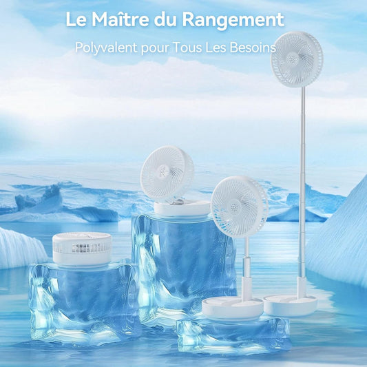 Fan - Small fan - Portable fan - Adjustable height portable oscillating fan - With remote control - Foldable V1188-MS-313-1091