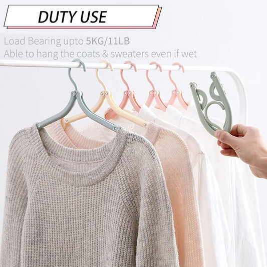 Hangers - Plastic Hangers - Set of 16 foldable plastic travel hangers - Space-saving and non-slip hangers - V1188-MS-313-1093