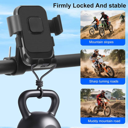 Bicycle Phone Holder - Motorcycle Phone Holder - 1 Second Automatic Locking - 360 Degree Rotating Bicycle V1188-MS-313-1097