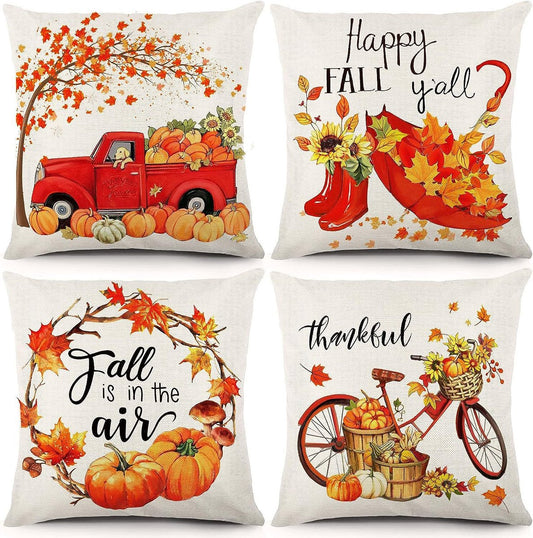 Halloween Theme - Fall Pillowcases - Pillowcases - Linen - Bedroom Decor Pillowcases - Living Room Decor V1188-MS-313-1101