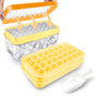 Frozen Ice Cube Tray - Food-Grade Ice Cube Tray with Lid - Ice Cube Tray - 2 Layers, Yellow - Releases all V1188-MS-313-1103