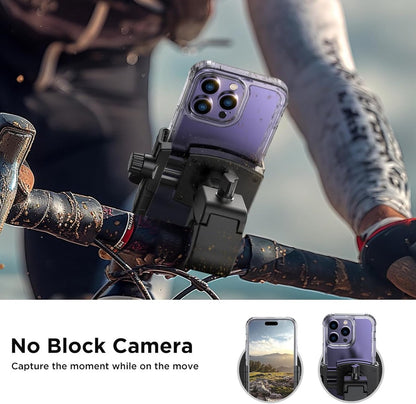 Phone holder for bicycles and motorcycles - Quick attachment - Bicycle handlebar mount - For scooters - Black V1188-MS-313-1111