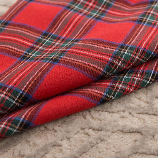 Decorative Pillowcases - Tartan Cushion Covers - 45 x 45 cm (18 x 18 inches) - Set of 2 - Invisible Zipper - V1188-MS-313-1113