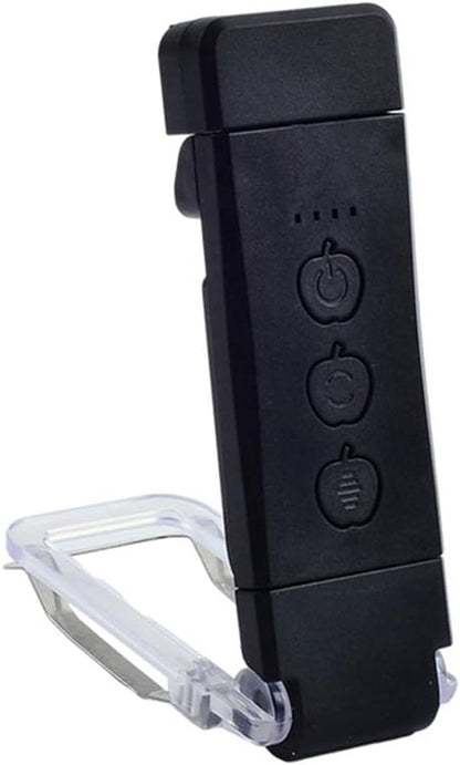 Boek Lamp - LED de Boek Lamp with Clamp - 3 Reading Light Modes - USB-C Rechargeable - Black V1188-MS-313-1115