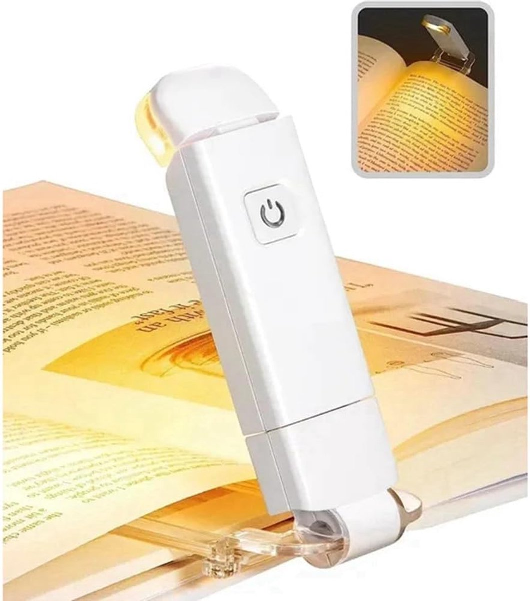 Boek Lamp - LED de Boek Lamp with Clamp - 3 Reading Light Modes - USB-C Rechargeable - Black V1188-MS-313-1115