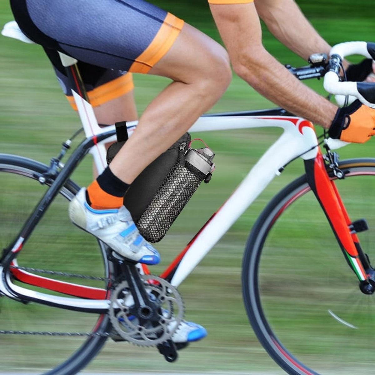 Bicycle pannier - Bicycle pannier with triangular frame - Waterproof bicycle pannier - With mesh pocket for V1188-MS-313-1118