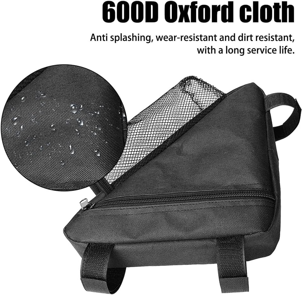 Bicycle pannier - Bicycle pannier with triangular frame - Waterproof bicycle pannier - With mesh pocket for V1188-MS-313-1118