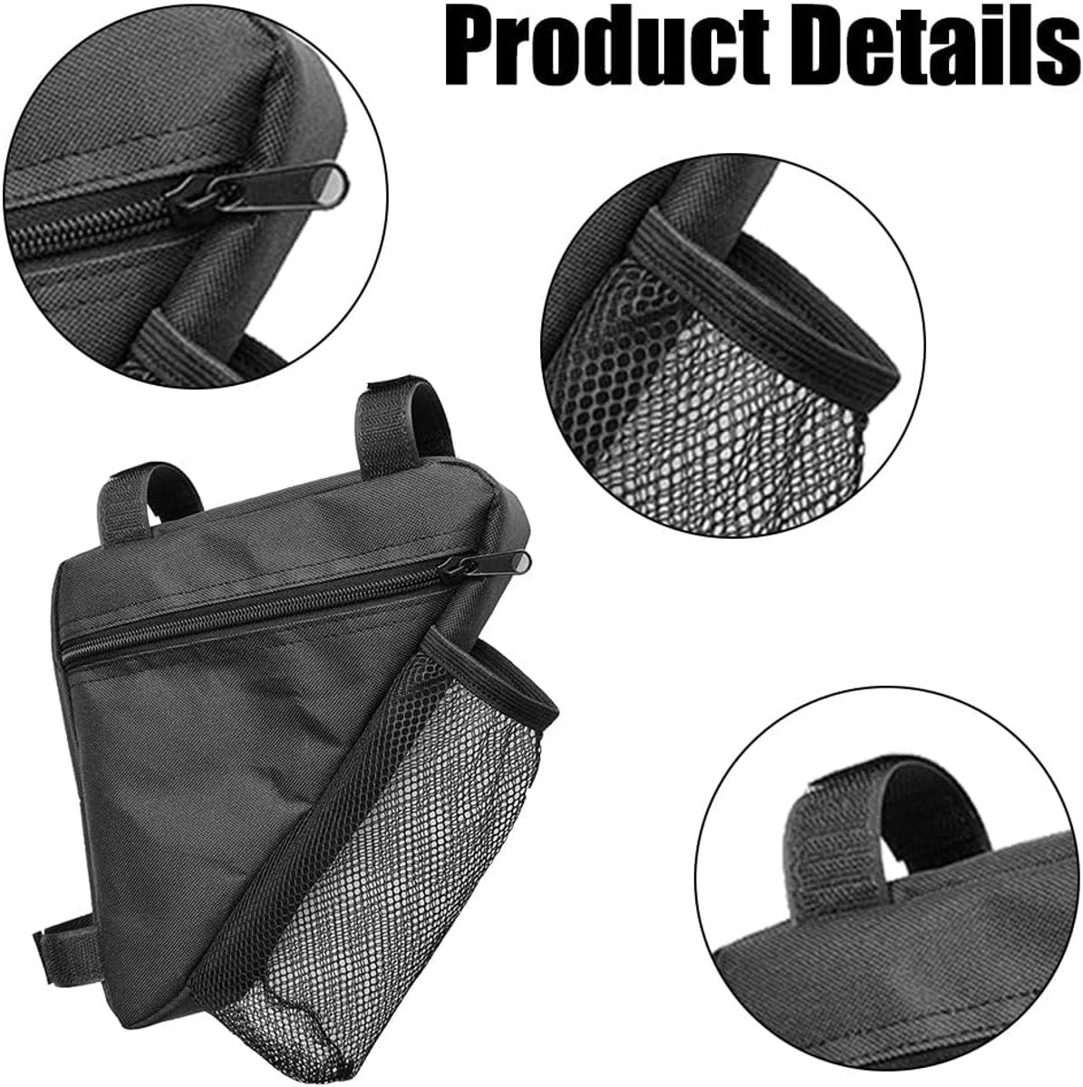 Bicycle pannier - Bicycle pannier with triangular frame - Waterproof bicycle pannier - With mesh pocket for V1188-MS-313-1118