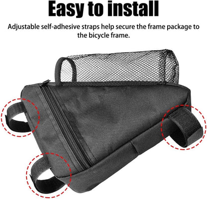 Bicycle pannier - Bicycle pannier with triangular frame - Waterproof bicycle pannier - With mesh pocket for V1188-MS-313-1118