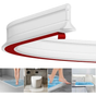 2m Self-Adhesive Shower Strip, 4cm High Waterproof Rubber Strip for Bathroom and Kitchen, Shower Threshold / V1188-MS-318-4-01
