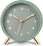 Silent Alarm Clock with Night Light and Backlight, Metal Clock for Bedrooms and Travel, green V1188-MS-325-0005