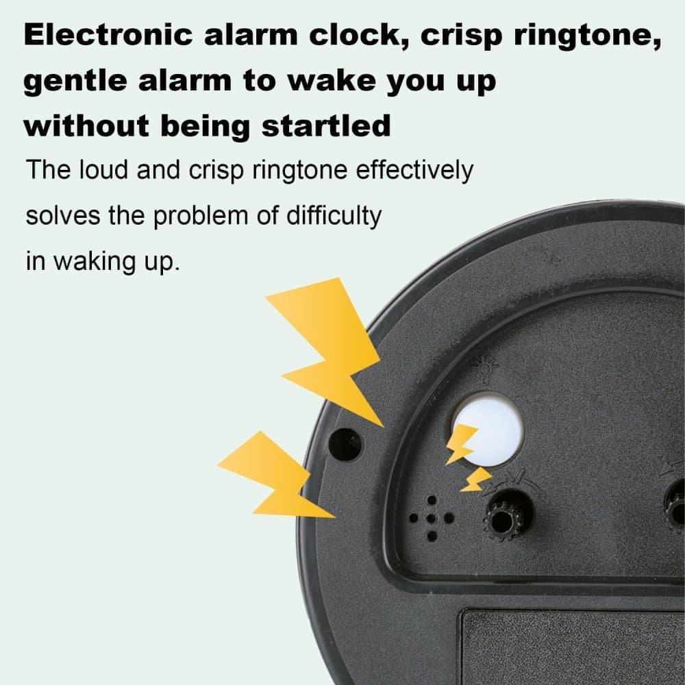Silent Alarm Clock with Night Light and Backlight, Metal Clock for Bedrooms and Travel, green V1188-MS-325-0005