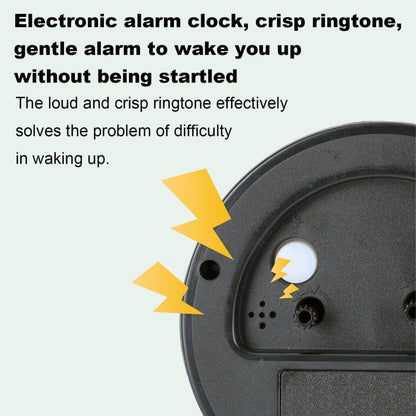 Silent Alarm Clock with Night Light and Backlight, Blue Bedroom and Travel Clock, Metal V1188-MS-325-0006