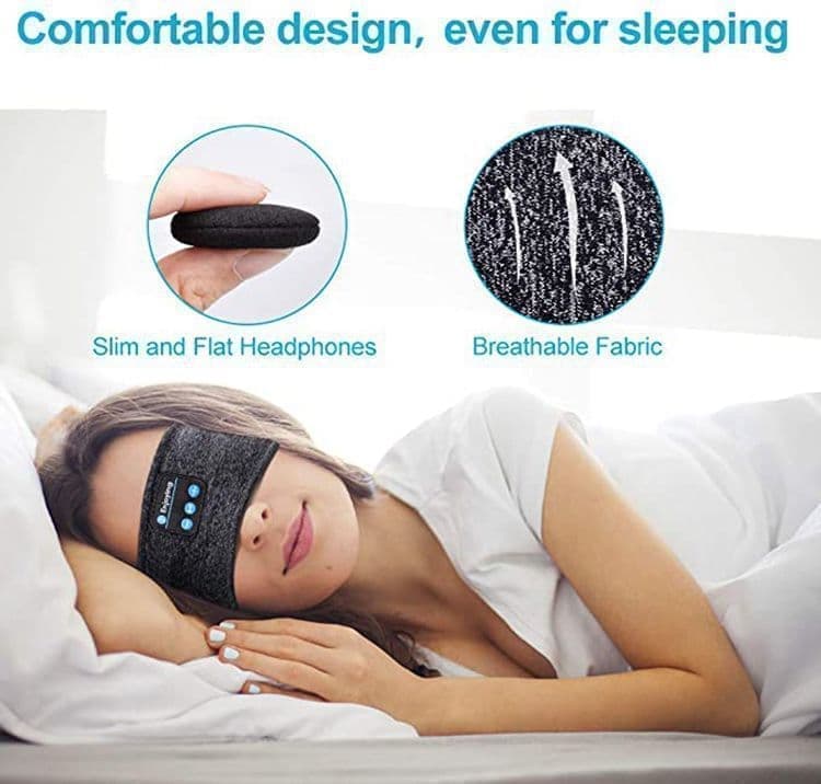 Bluetooth Sleep Headphones Headband with Eye Mask, One Size V1188-MS-325-0010