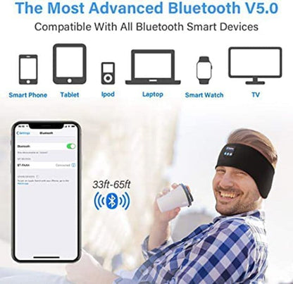 Bluetooth Sleep Headphones Headband with Eye Mask, One Size V1188-MS-325-0010